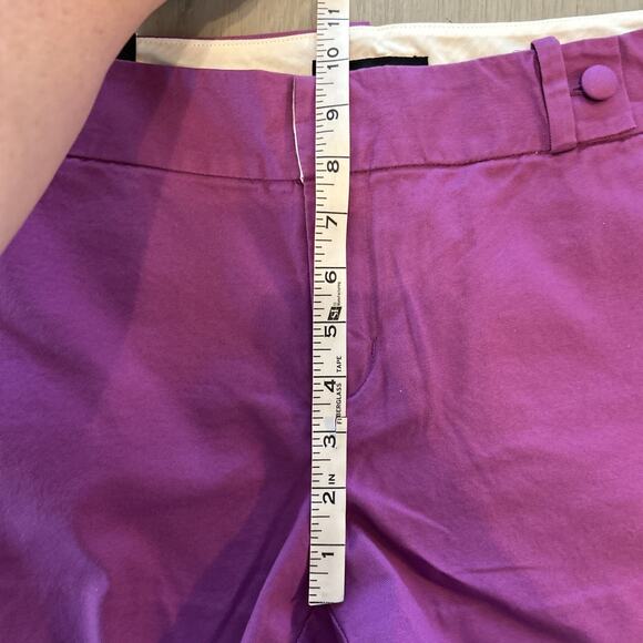 NWT Banana Republic Purple Ryan Fit Shorts 3” Inseam Women’s Sz 12 Button Accent - Picture 4 of 8